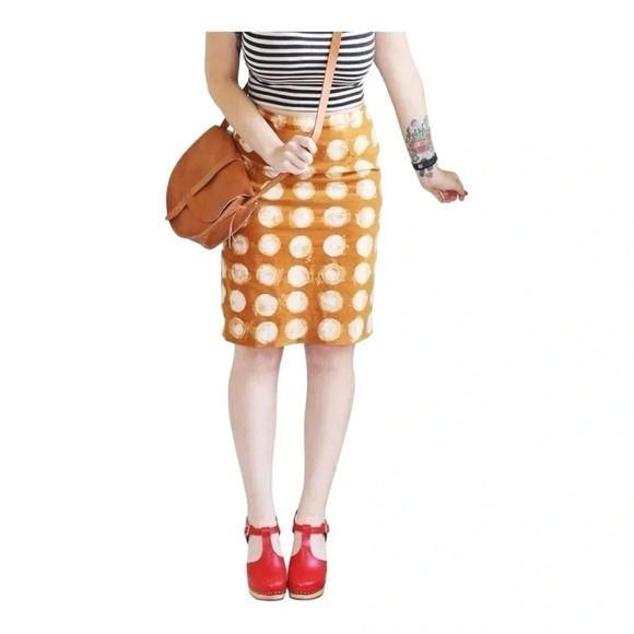1533. ANTHROPOLOGIE‎ MAEVE STRAIGHT/PENCIL MINI SKIRT GEOMETRIC PATTERN SIZE 2 - Picture 2 of 9